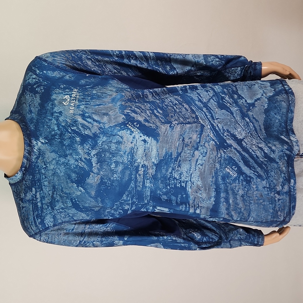 NWT Realtree Fishing Mens Reversible Long Sleeve Performance Fishing Tee Size L